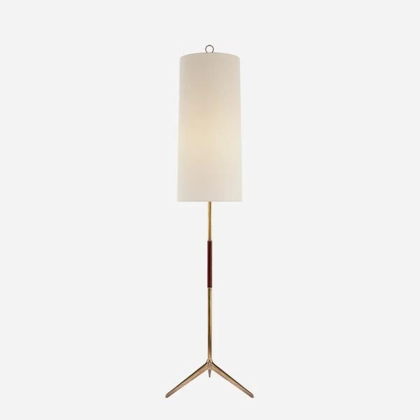Frankfort Floor Lamp, Hand-Rubbed Antique Brass And Mahogony 3 Frankfort Floor Lamp, Hand-Rubbed Antique Brass And Mahogony