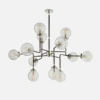 Bistro Chandelier, Polished Nickel