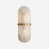 Melange Capsule Wall Light, Antique Burnished Brass -Andrew Martin 214362 melange capsule burnished brass alabaster