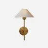 Hackney Wall Light, Hand-Rubbed Antique Brass -Andrew Martin 214367 hackney wall light in antique brass