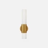 Penz Cylindrical Wall Light, Hand-Rubbed Antique Brass -Andrew Martin 214388 penz medium cylindrical wall light in antique brass with white glass