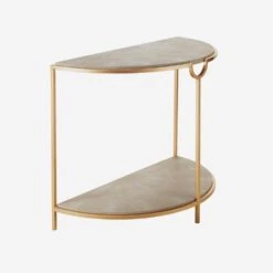Elise Cream Console Table, Cream -Andrew Martin 215065 elise side table cream angle st0382