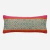 Pampas Teal Rectangle Cushion -Andrew Martin 215156 24x57 pampas teal for web