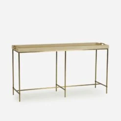 Edith Latte Console Table, Latte Shagreen -Andrew Martin 215228 new edith console table ivory shagreen angle