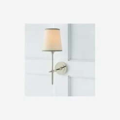 Bryant Wall Light, Polished Nickel With Silver Trim Shade -Andrew Martin 215335 th 31560101572 580x821 1