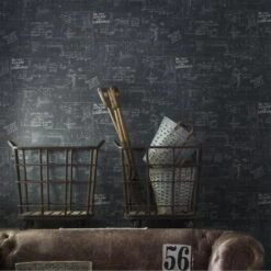 Oxford Charcoal Wallpaper -Andrew Martin 215929 oxford charcoal