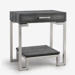Flex Grey Side Table, Grey -Andrew Martin 215976 flex side table grey angle
