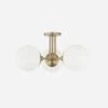 Stella Ceiling Light 2 Stella Ceiling Light -Andrew Martin 216851 stella flush aged brass