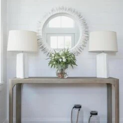 Sierra Table Lamp, Plaster White -Andrew Martin 217210 sierra white