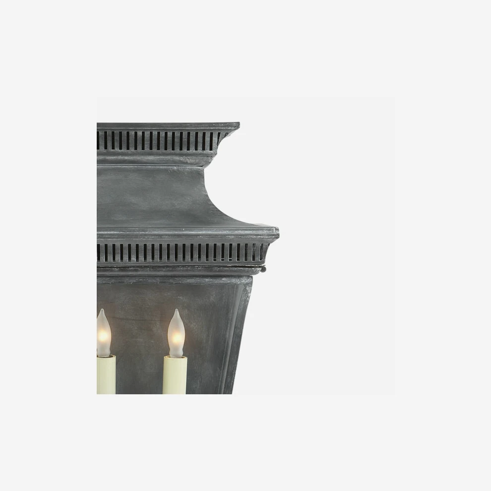 Elsinore Wall Lantern, Weathered Zinc 5 Elsinore Wall Lantern, Weathered Zinc - Image 3