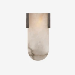 Melange Wall Light, Bronze/Alabaster -Andrew Martin 217391 melange wall light in bronze with alabaster