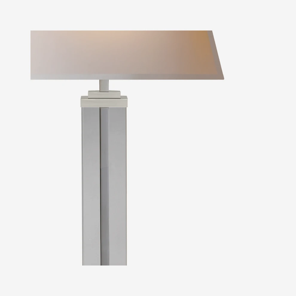 Wright Table Lamp, Polished Nickel And Glass 5 Wright Table Lamp, Polished Nickel And Glass - Image 3