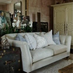 Palazzo Stone Fabric -Andrew Martin 217641 basil custom 3 seater sofa in palazzo stone