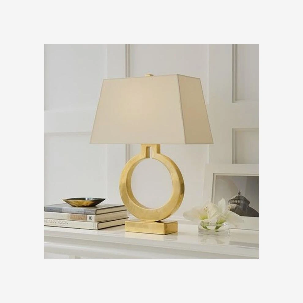 Ring Form Table Lamp, Gild 5 Ring Form Table Lamp, Gild - Image 3