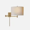 Hudson Wall Light, Hand-Rubbed Antique Brass -Andrew Martin 217780 hudson wall light in antique brass