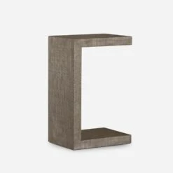 Raffles End Table, Grey -Andrew Martin 217864 raffles side table grey angle