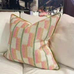 Positano Parasol Cushion -Andrew Martin 217895 positano pink lifestyle 2
