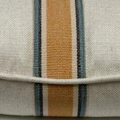 Hedgerow Medal Stripe Gold Tape Cushion -Andrew Martin 220762 acc5057 detail