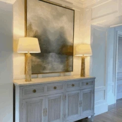 Fluted Spire Table Lamp, Gilded Iron -Andrew Martin 227800 fluted spire gold