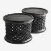 Bamileke Stool, Black -Andrew Martin 23406 bamileke stool black varying sizes 45 60cm