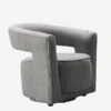Madison Swivel Chair, Grey Weave -Andrew Martin 246950 madison chair angle