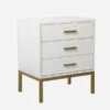 Jasper White Side Chest, White -Andrew Martin 247218 jasper white angle