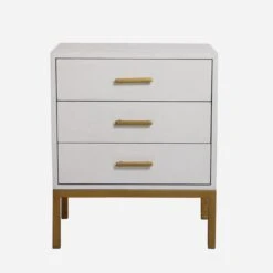Jasper White Side Chest, White -Andrew Martin 247224 jasper white front
