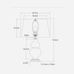 Anita Table Lamp, Tea Stain Porcelain -Andrew Martin 258991 anita