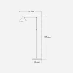 Charlton Floor Lamp, White -Andrew Martin 259055 charlton