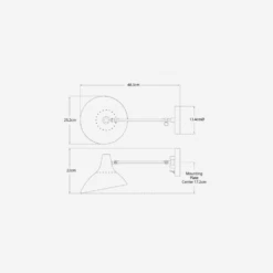 Charlton Wall Light, Black And Hand-Rubbed Antique Brass -Andrew Martin 259083 charlton wall