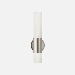 Penz Cylindrical Wall Light, Polished Nickel