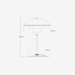Whitman Desk Lamp, Polished Nickel With White Glass Shade -Andrew Martin 259321 whitman