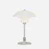 Whitman Desk Lamp, Polished Nickel With White Glass Shade -Andrew Martin 259323 whitman desk lamp in polished nickel and white glass shade
