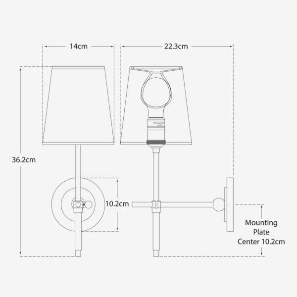 Bryant Wall Light, Hand-Rubbed Antique Brass 6 Bryant Wall Light, Hand-Rubbed Antique Brass - Image 4