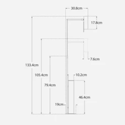 Alma Floor Lamp, Antique-Burnished Brass And White Marble -Andrew Martin 259407 alma