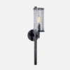 Liaison Wall Light, Bronze -Andrew Martin 259450 liaison wall light in bronze with crackle glass