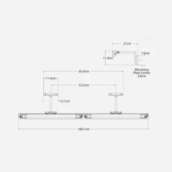 McClain Double Picture Light, Antique Brass -Andrew Martin 259498 mcclain large