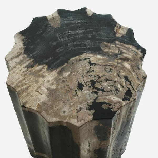 Petrified Scallop Log Side Table Or Stool 4 Petrified Scallop Log Side Table Or Stool - Image 2