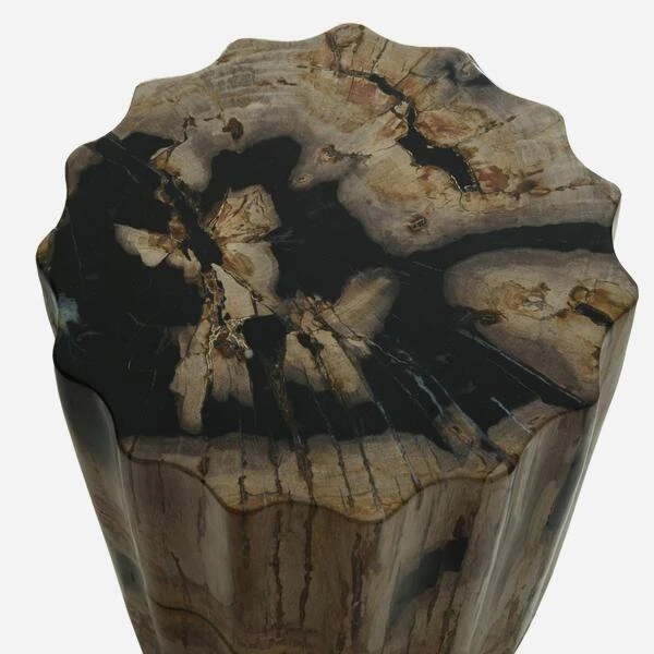 Petrified Scallop Log Side Table Or Stool 6 Petrified Scallop Log Side Table Or Stool - Image 4
