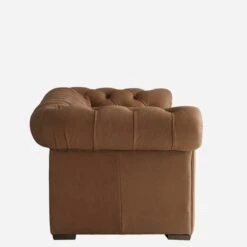 Gainsborough Sofa, Camel Leather -Andrew Martin 260718 gainsborough sofa side