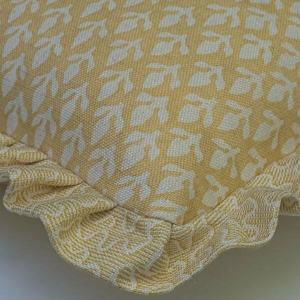 Bud Ruffle Honey Cushion 4 Bud Ruffle Honey Cushion - Image 2