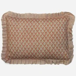 Bud Ruffle Orange Cushion