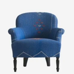 Victoria Moroccan Arm Chair -Andrew Martin 265759 victoria moroccan blue front