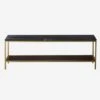 Rufus Rectangle Coffee Table, Dark -Andrew Martin 268263 rufus rectangle coffee table dark front