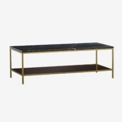 Rufus Rectangle Coffee Table, Dark -Andrew Martin 268264 rufus rectangle coffee table dark angle