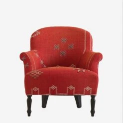 Victoria Moroccan Arm Chair -Andrew Martin 268894 victoria moroccan red front