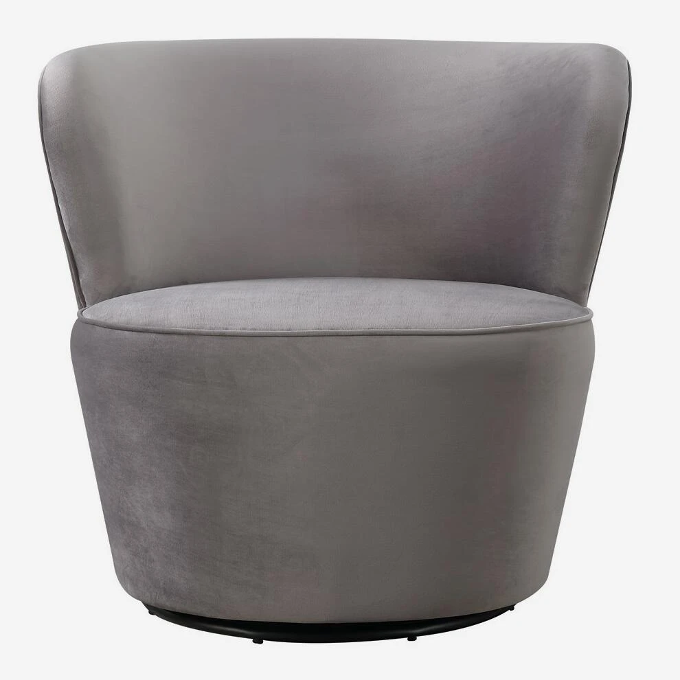 Dorothy Grey Swivel Chair, Grey 5 Dorothy Grey Swivel Chair, Grey - Image 3