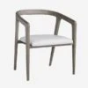 Hampstead Dining Chairs 2 Hampstead Dining Chairs -Andrew Martin 270996 hampstead dining chair smoked oak and fallon white leather angle
