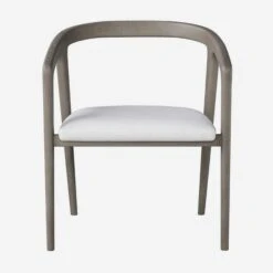 Hampstead Dining Chairs 12 Hampstead Dining Chairs -Andrew Martin 270998 hampstead dining chair smoked oak and fallon white leather front