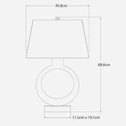 Ring Form Table Lamp, Crystal 8 Ring Form Table Lamp, Crystal -Andrew Martin 271989 ring large dimensions